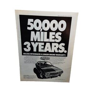 1974 Mazda RX4 Hardtop Car Original Print Ad 70s